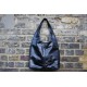 Beach Black Scoop Hobo Boho Leather Bag